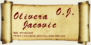 Olivera Jačović vizit kartica